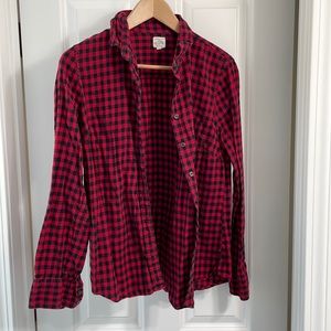 J.Crew Factory - Red/Black Check - Flannel - Size Medium - HO14
